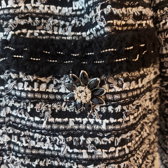 The Kooples Evening tweed jacket (black&white metallic thread) - Picture 5 of 10